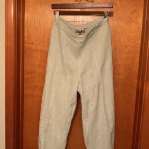 Flax Brand Light Green Linen Pants